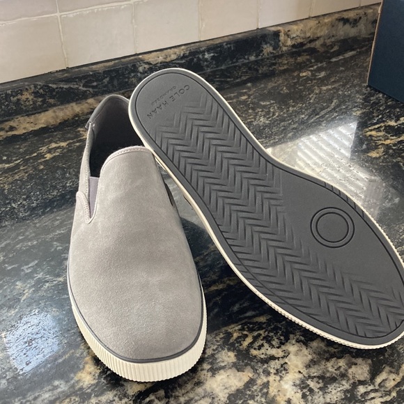 Cole Haan grey sued shoes male size 11 - Picture 3 of 4